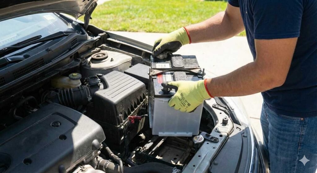 Roadside car battery replacement service in Perth
